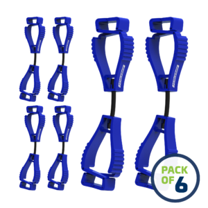 Paquete de 6 soportes de seguridad para guantes JORESTECH azules