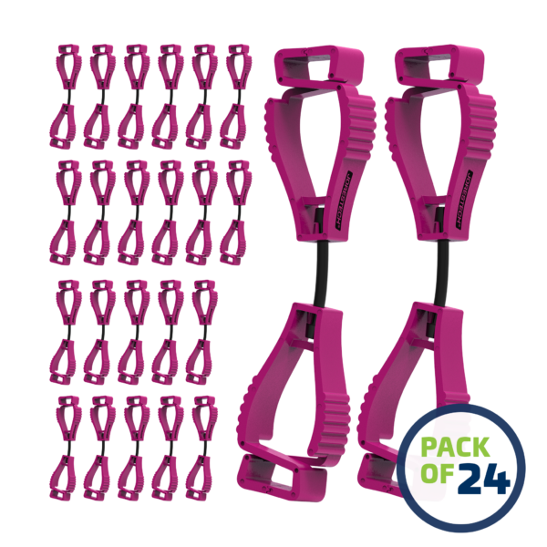 24 piezas de soporte colgador con clip para guantes, protector, pinzas para trabajo y labor seguridad