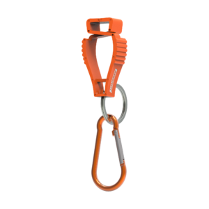 Sujetadores de clip para guantes JORESTECH naranjas con mosquetón