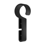 Clip para lámpara frontal para casco de seguridad en negro