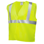 Chaleco de seguridad de alta visibilidad en lima/amarillo con tira reflectante de 2 pulgadas