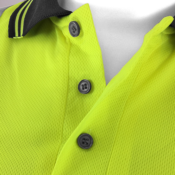 Polos de seguridad de alta visibilidad con botones