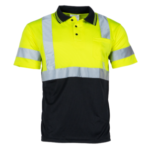 Polo de seguridad de alta visibilidad reflectante que disimula la suciedad, Clase 3