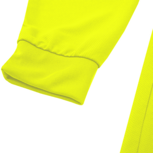Puño elástico de la camisa de seguridad amarilla de manga larga Jorestech