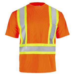Camisa reflectante naranja de manga corta