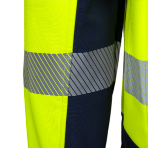 Chaqueta de seguridad softshell Hi Vis impermeable, forrada de fleece, con franjas reflectantes por JORESTECH®