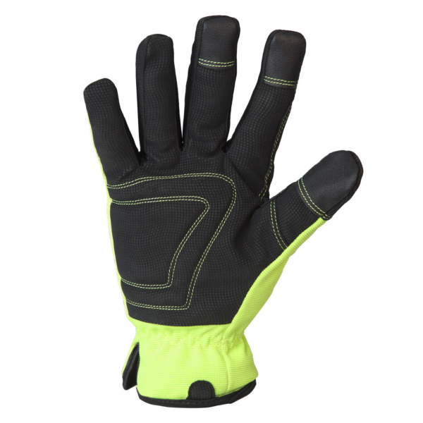 Palma negra de guantes de trabajo de seguridad JORESTECH de alta visibilidad con pantalla táctil y forro polar