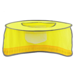 Accesorio de visera solar redonda bicolor amarilla de alta visibilidad para casco de seguridad de ala completa
