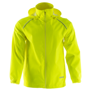Chaqueta Ripstop impermeable de alta visibilidad con cintas reflectantes de transferencia térmica