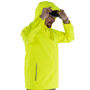 Chaqueta impermeable Ripstop de alta visibilidad con cintas reflectantes de transferencia térmica