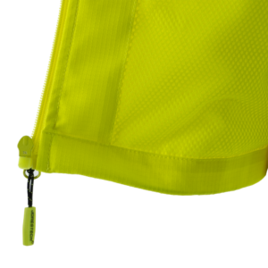 Chaqueta impermeable ripstop de alta visibilidad con cintas reflectantes de transferencia térmica