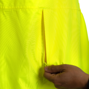 Pantalones de trabajo tipo peto de seguridad de alta visibilidad con bolsillos con cremallera