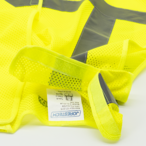 Chaleco de seguridad de malla amarillo de alta visibilidad con cierre desprendible, 2 bandas reflectantes de 2” y bolsillo - Image 11