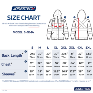 Chaqueta Bomber de Seguridad de Dos Tonos Alta Visibilidad con Espalda en X y Forro de Sherpa de Fleece Sintético - Image 3