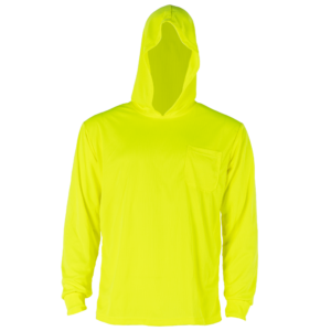 Camiseta de seguridad de manga larga de alta visibilidad con capucha - Image 2