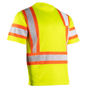 Camiseta de seguridad bicolor reflectante de alta visibilidad con espalda en X, Clase 3 - Image 4