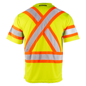 Camiseta de seguridad bicolor reflectante de alta visibilidad con espalda en X, Clase 3 - Image 2