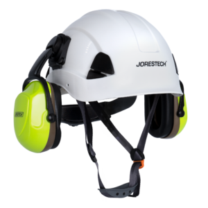 Sistema de casco de seguridad con orejeras desmontables