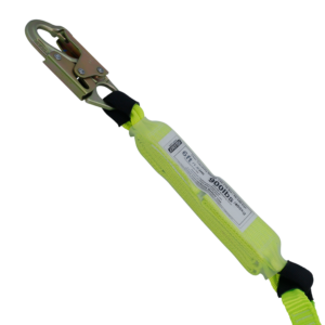 Mostrar la sección amortiguadora del lanyard de absorción de impacto interno de una sola pierna JORESTECH