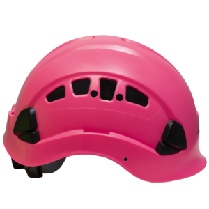 Casco de rescate ABS con ventilación de enfriamiento, suspensión de 6 puntos, ajuste de carraca tipo rueda y barboquejo para protección de la cabeza.