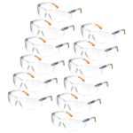 Paquete de 12 gafas de seguridad envolventes para protección contra alto impacto