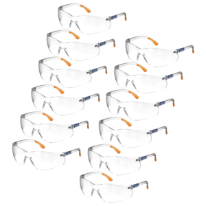 Paquete de 12 gafas de seguridad envolventes para protección contra alto impacto