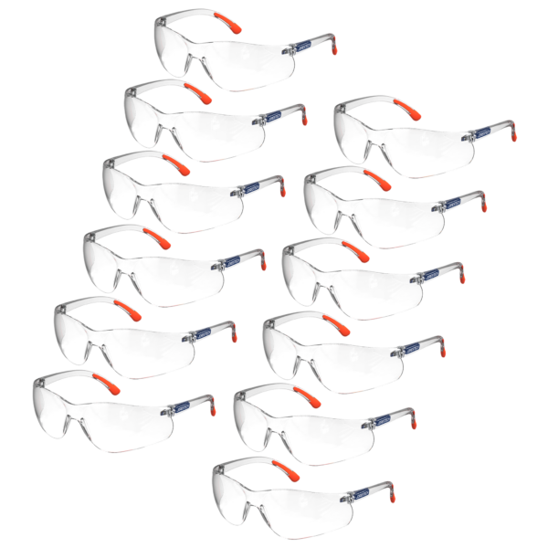 Gafas de seguridad envolventes JORESTECH para protección de alto impacto en paquete de 12