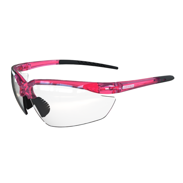 Gafas de seguridad envolventes con puente nasal y puntas de las patillas de goma flexible para mayor comodidad