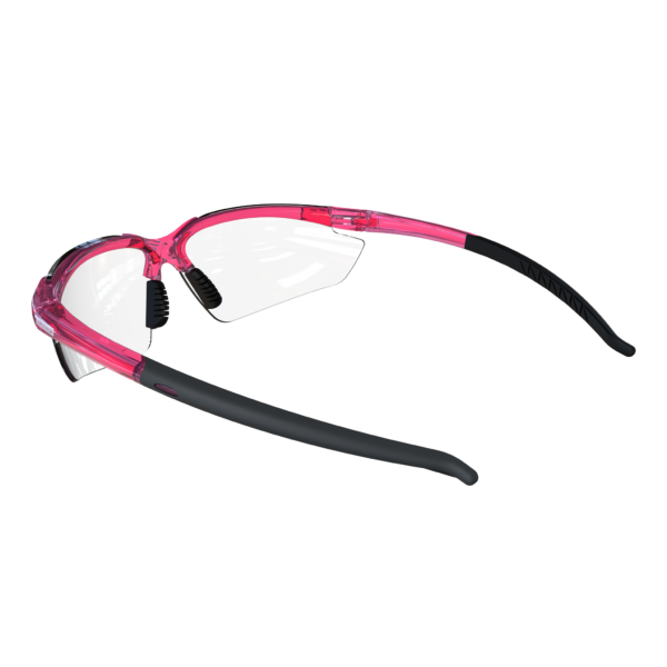 Gafas de seguridad envolventes con puntas de patillas de goma flexibles para protección de alto impacto